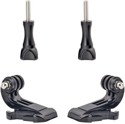 HIFFIN® J Hook Buckle Mount for Vertical Surface, Compatible for All GoPro Max/GoPro Hero 8 7 6 5 4 3+ 3 HD and Other Camera - Black (2pcs)