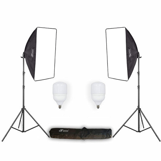HIFFIN® SL50 W Professional Soft Led Photo & Video Light Softbox Lighting Kit for YouTube Videos Shooting, Studio Videography, Portrait Shooting, Product Photography, Studio Lights for Photography Mark 2