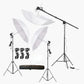 HIFFIN® E27 3 Point Studio Single Holder KIT Umbrella White + Studio Light Stand 9 FT+ Umbrella and Bulb Holder KIT Mark III | 3 Single Holder | 3 Light Stand 9ft | 3 Umbrella (WOB)