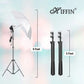 HIFFIN® Green | White | Black Screen Backdrop 8x12 ft with 9 ft Stand - 6x9 ft Photography Backdrop with 2 Pcs Clamps, 1PCs Carry Bag (T Shape Kit C2 C3 Green | White | Black & Triple Holder Kit M1)