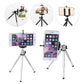 HIFFIN® Mini Table TOP Aluminium Telescopic Tripod with Mobile Clip for Camera, GO PRO,Mobile Phone (Silver) Tripod+Mobile Clip