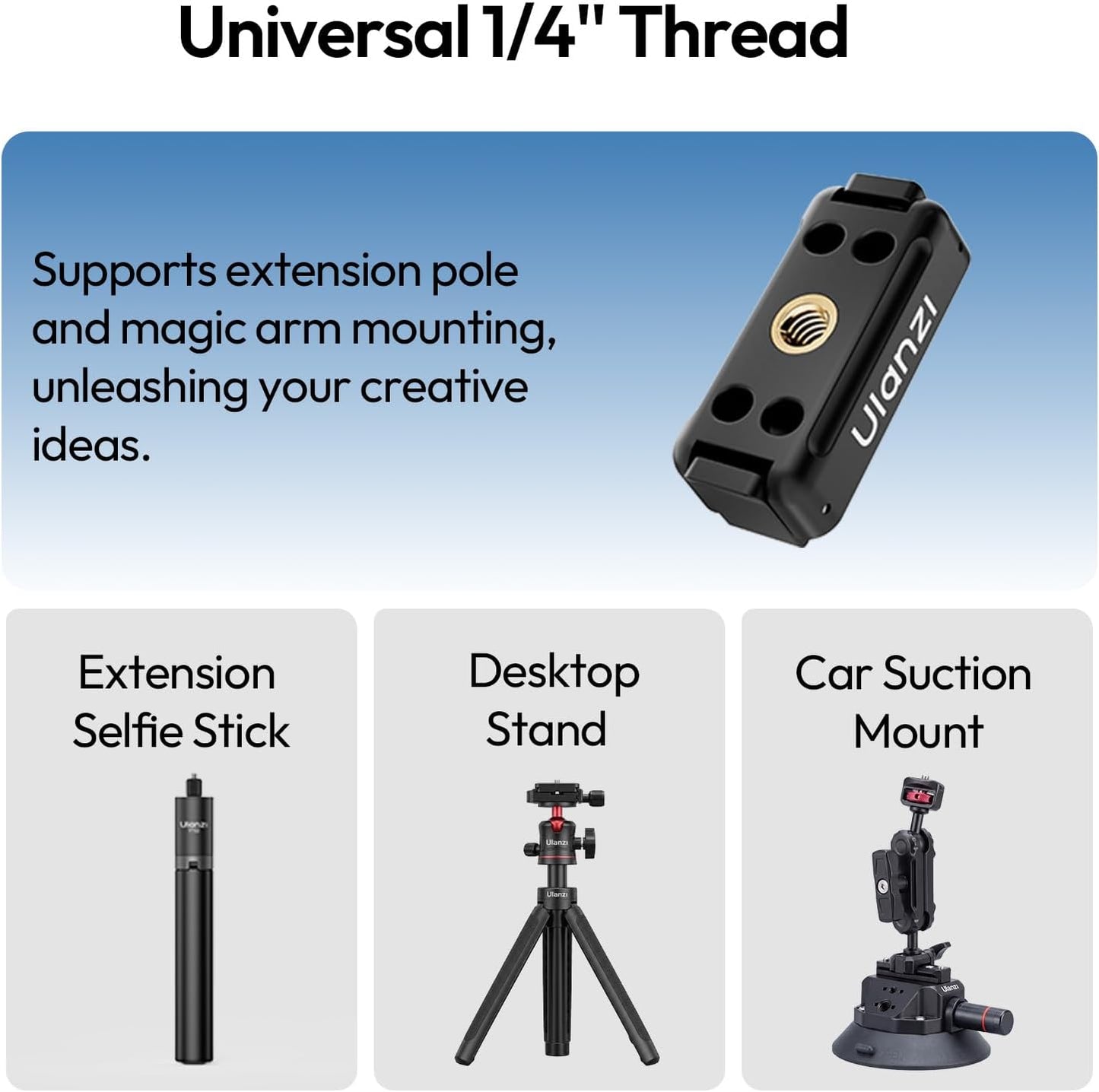 ULANZI OA26 Magnetic Quick Release Adapter | DJI Osmo Action 6 Compatible