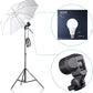 HIFFIN®Daylight Umbrella Continuous Lighting Kit, 8x14ft Background Support System with 2 Muslin backdrops (Black and White) for Photo Studio & 18 W Bulb Product, Portrait and Video Shoot Photography