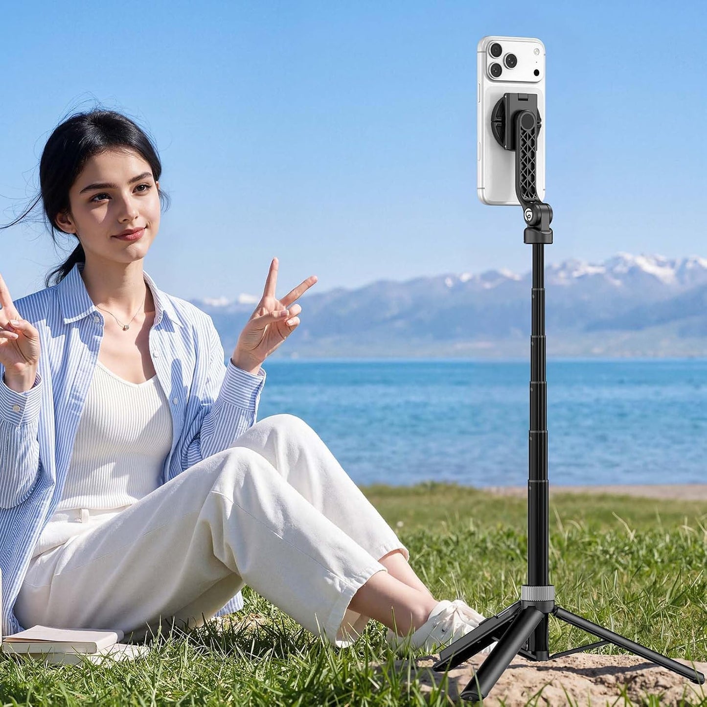 ULANZI TT86 Magnetic Tripod for iPhone 17, 35" Selfie Stick, Remote