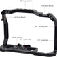 HIFFIN Camera Cage for Canon EOS R6 R5 Mirrorless Camera, Vlogging Video Shooting Filmmaking Rig Stabilizer with Dual Cold Shoe, 1/4" Mounting Points