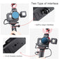 ULANZI G8-5 Aluminum Video Cage for GoPro 8, Dual Cold Shoe Mount Vlog Case Housing Shell Protective Frame Mount w 52mm Filter Adapter Charging Interface for GoPro Hero 8 Black