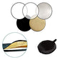 HIFFIN® Reflector 42-inch / 107 cm 5 in 1 Collapsible Multi-Disc Light Reflector with Bag - Translucent, Silver, Gold, White and Black