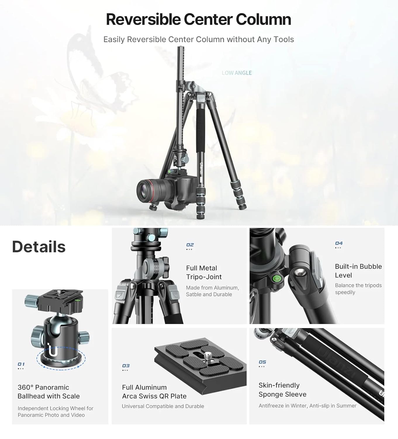 Ulanzi MT-59 Multifunction Camera Monopod Tripod