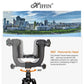 HIFFIN Professional Heavy Duty Metal 360 Degree Panoramic Gimbal Tripod Head with Arca-Swiss Standard 1/4'' Quick Release Plate and Bubble Level for Digital
