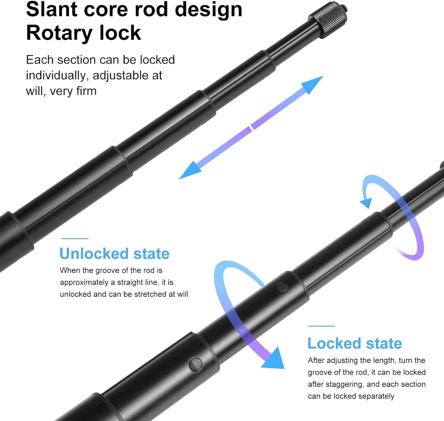 Hiffin Motorcycle Bike Leg Guard Handlebar Mount Selfie Stick Pole for Insta360 ONE X3/X2, ONER/RS, ACE/ACE PRO, Hero 12/11/10/9 and Other Cameras - Stable Shooting for Action Cameras