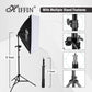 HIFFIN Trilux Double Set E27 Four Holder Soft Box Studio Kit For Photography, YouTube Lighting Fluorescent Light for Still & Video (WOB)