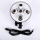 HIFFIN® 5 in 1 E27 Combo Photo Studio Bulb Holder Base Socket Lamp Bulb Holder Adapter for Photo Video Studio Softbox Video Light - Black