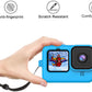 HIFFIN® Protective Silicone Sleeve Case + Lanyard Accessories Soft Rubber Frame Cover Protection for Go Pro Compatible with GoPro Hero 9 Blue Action Camera (Blue)
