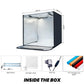HIFFIN 40X40CM Portable Light Tent with Magnet LED Strips and Background White, Black, Light Yellow