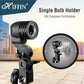 HIFFIN Branded Set of Umbrella White 80CM + Portable Foldable Umbrella Flash Photo Video Studio Lighting Photography Stand + Umbrella and Bulb Holder with Carry Bag (E27 Single holder kit set of 2 wob)