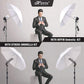 HIFFIN® E27 IV Point Studio Double Holder Kit Umbrella White + Studio Light Stand 9 FT Bulb Holder KIT Mark IV | 4 Double Holder | 4 Light Stand 9ft | 4 Umbrella |1 Boom