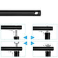 HIFFIN® Curtain Rods with Conversion Adapter Convert The Light Stand into a Background System 3 Feet Each Rod 3 Pcs Set (Curtain Rods with Conversion Adapter)