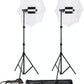 HIFFIN® Porta Kit with Pair of 9 feet Light Stands, Porta Lights, Umbrellas for Video & Still Photography Lighting