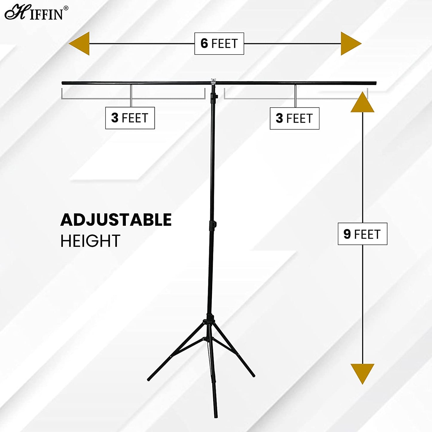 HIFFIN® Blue|Grey Screen Backdrop 8x12 ft with Stand -6x9FT Photography Backdrop with 1PC 6.5FT T-Shape Backdrop Stands, 4PCs Spring Clamps, 1PCs Carry Bag