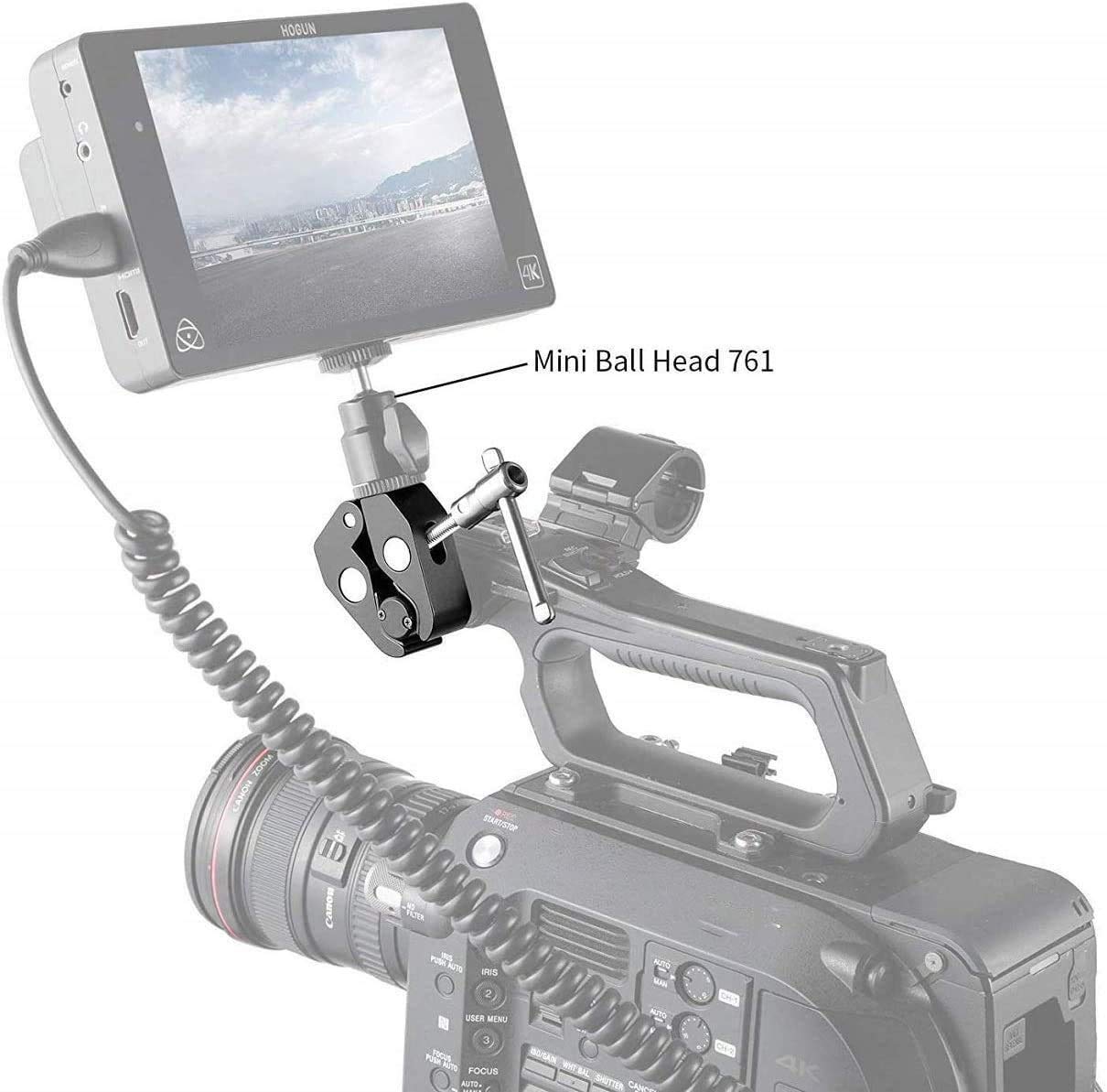 HIFFIN Super Clamp(2 Pack) Magic Arm Clamp for Ronin, Camera Monitor, LED Light