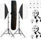 HIFFIN® PRO HD 5 Soft Led Video Light Softbox Kit | 2 Point Lighting | Stand | for YouTube Shooting,Videography, Product Photography, Continuous Studio Lights, Key Fill and Back Light