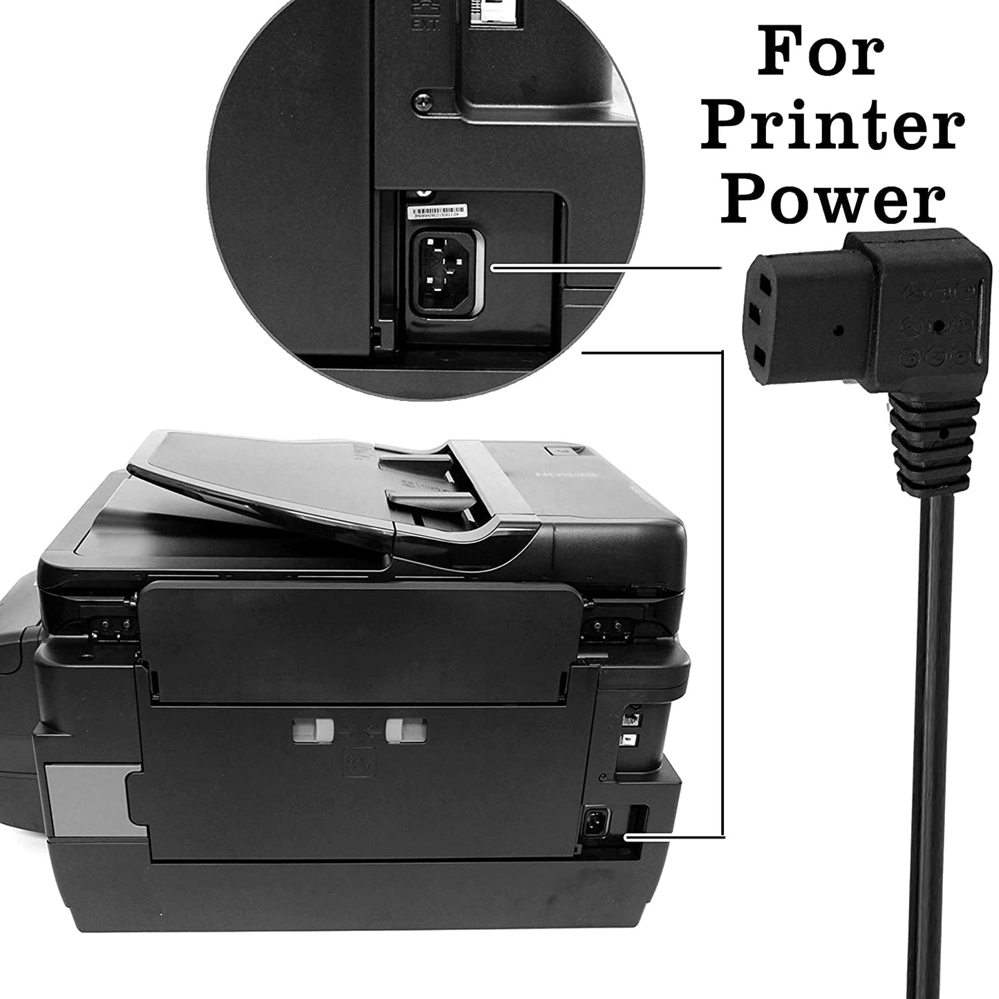 HIFFIN® 5 Meter 250 Volts 3 Pin Laptop Power Cable Cord Charger Adapter with Box Package - Black