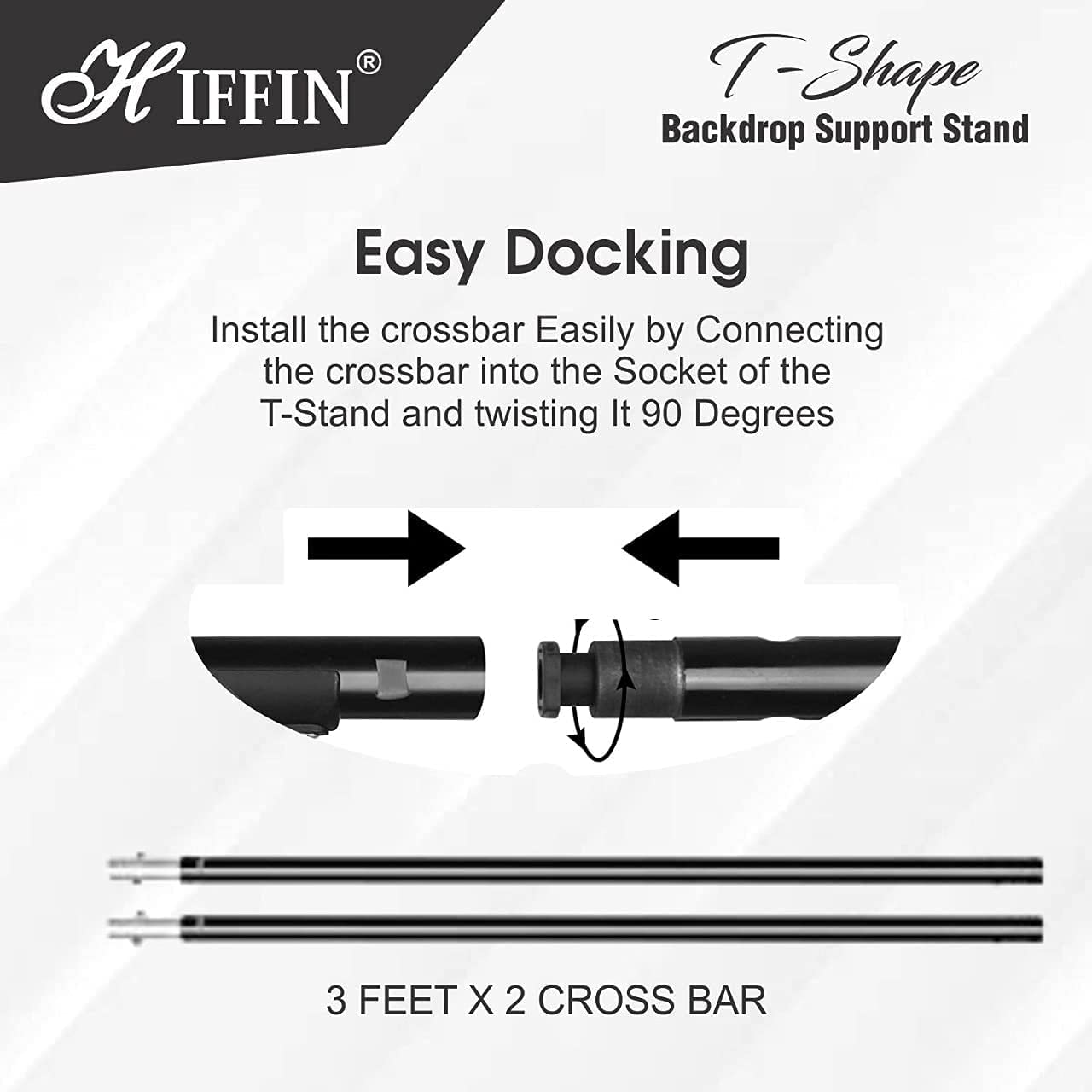 HIFFIN® Blue|Grey Screen Backdrop 8x12 ft with Stand -6x9FT Photography Backdrop with 1PC 6.5FT T-Shape Backdrop Stands, 4PCs Spring Clamps, 1PCs Carry Bag