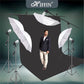 HIFFIN® Black Screen Backdrop 8x12 ft with 9 ft Stand - 3 Packs 6x9 ft Photography Backdrop with 2 Pcs Spring Clamps, 1PCs Carry Bag (T Shape Kit C2 C1 B & Double Holder Kit M4)