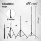 HIFFIN® Light Stand Kit - 9 feet (2 Light Stands) Metal Colour Black 9 feet, Portable & Foldable, Indoor & Outdoor Shoot, Heavy Duty, Photography & Videography
