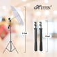 HIFFIN® Photography 5 Point Lighting Kit Background Support System with 3 Color Backdrop, 2 Umbrella, 3 Softbox, Continuous Lighting Backdrop Kit for...