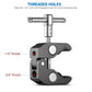HIFFIN® Super Clamp Photography Camera Crab Clamp with 1/4''-20 to 1/4'' 20 Screw Converter for 15mm Rods/ Lights/ Umbrellas/Shelves/Cross Bars and More