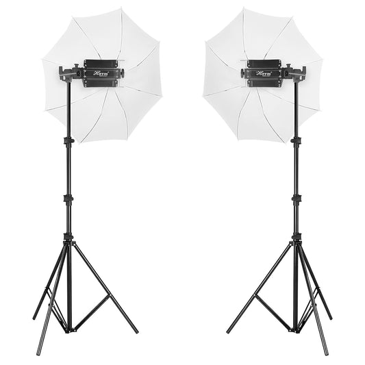 HIFFIN Warm White Porta 350Watt (7 X 50w) LED Light Kit, Low Power Consuming LED Panels Light, for Photo Video Indoor Outdoor Shoot (Porta Light Kit Set of 2)