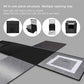 HIFFIN 40X40CM Portable Light Tent with Magnet LED Strips and Background White, Black, Light Yellow
