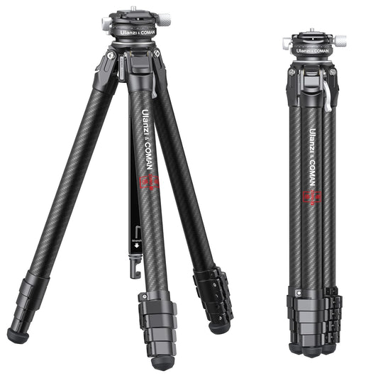 Zero Y Professional Carbon Fiber Camera Tripod, 360° Ballhead, 39lb Max Load