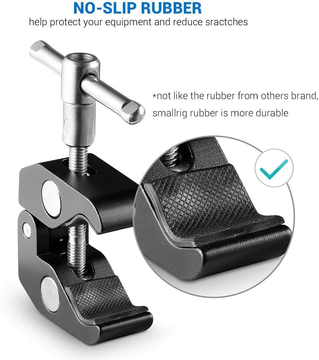 HIFFIN Super Clamp(2 Pack) Magic Arm Clamp for Ronin, Camera Monitor, LED Light