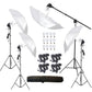 HIFFIN® E27 4 Point Studio Holder Kit Umbrella White + Studio Light Stand 9 FT Bulb Holder KIT Mark IIII | 4 Triple Holder | 4 Light Stand 9ft | 4 Umbrella | 12 x 20 W LED Bulb | 1 Boom | 1 Bag