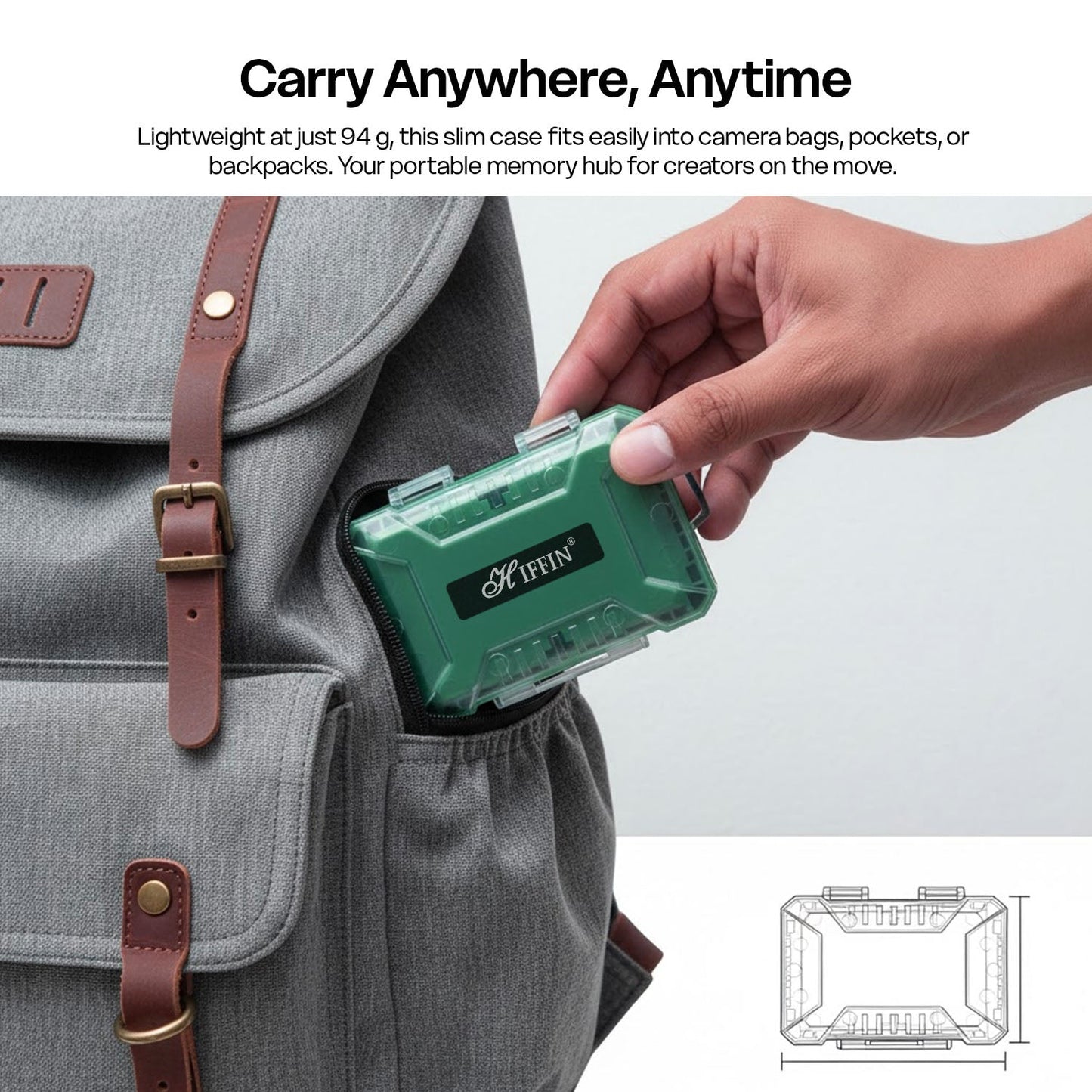 29-in-1 ABS+TPE Waterproof Memory Card Case for CFexpress A/B, SD, TF & SIM