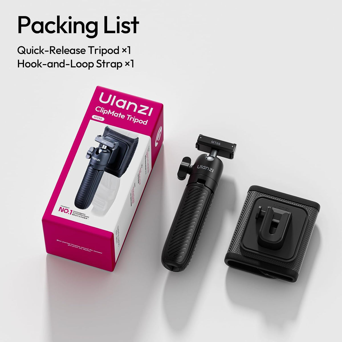 ULANZI MT66 3-in-1 Quick Release Tripod for DJI Action 6/Nano/Xtra Atto