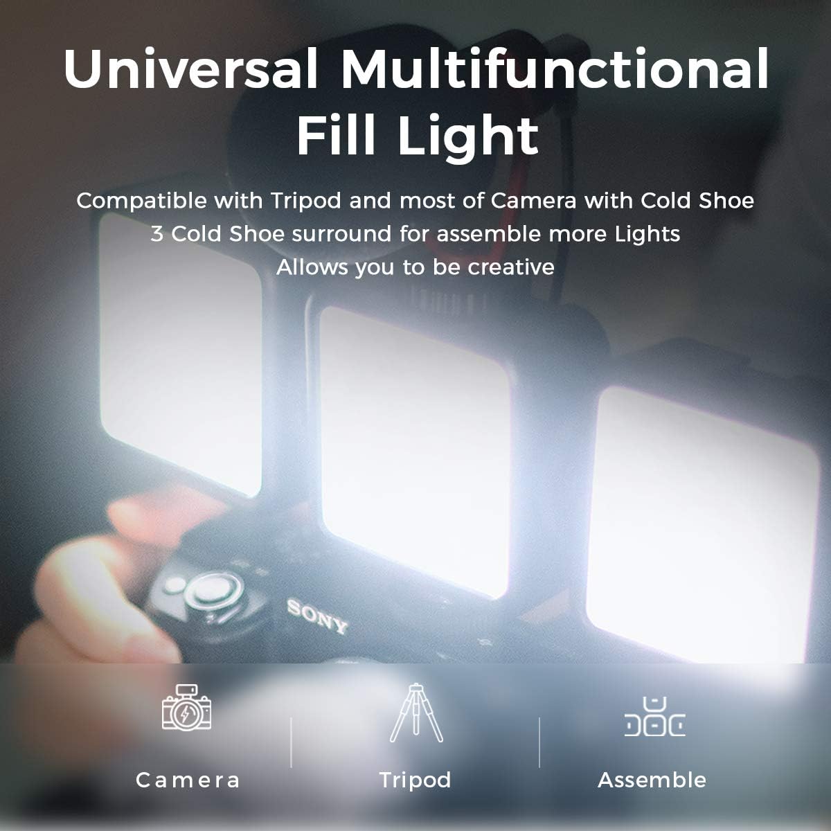 ULANZI VL-81 3000mAh Bi-Color LED Video Light w/ Softbox, CRI95 Rechargeable