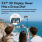 ULANZI VM1 MagSafe Selfie Monitor 4K60fps Preview, 3.97″ HD, Plug&Play Live/Rear