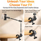 ULANZI CO78 3-Jaw Super Clamp, Cold Shoe, 1/4"-20, ARRI Pins Mount
