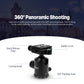 HIFFIN®Professional Metal 360 Degree Rotating Panoramic Ball Head with 1/4 inch Quick Release Plate and Bubble Level,up to 17.6pounds/8kilograms,for Tripod,Monopod,Slider,DSLR Camera,Camcorder
