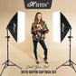 HIFFIN Trilux Double Set E27 Four Holder Soft Box Studio Kit For Photography, YouTube Lighting Fluorescent Light for Still & Video (WOB)