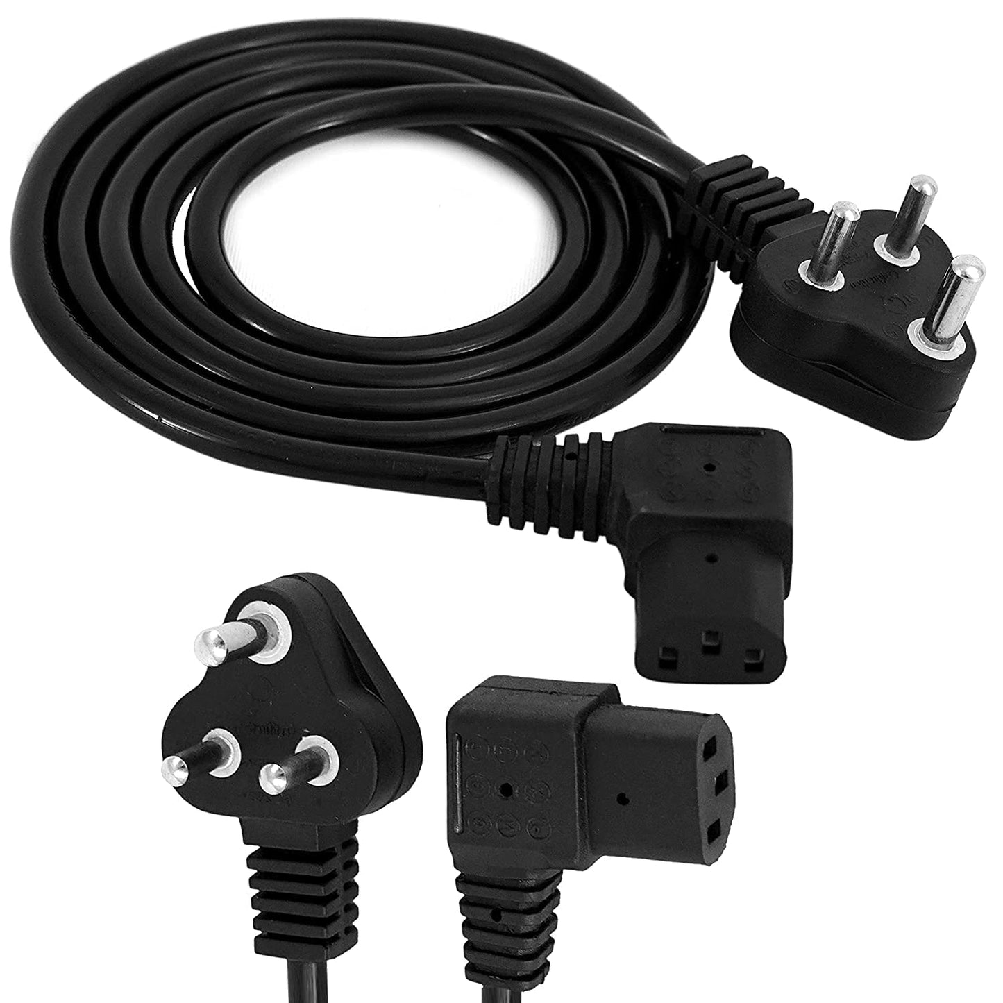 HIFFIN® 5 Meter 250 Volts 3 Pin Laptop Power Cable Cord Charger Adapter with Box Package - Black