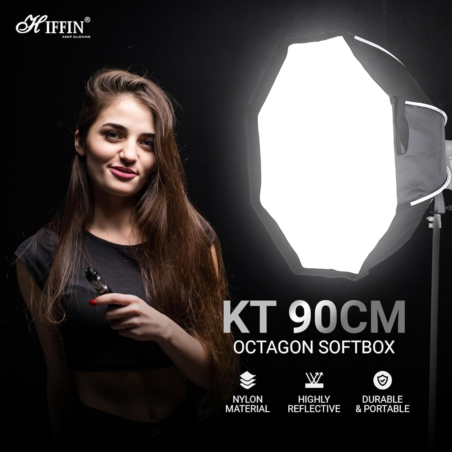 KT90 Octagonal Softbox with Quick Release & Bowens Mount, Bag Included