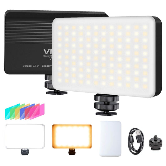 ULANZI VL120 Bi-Color LED Camera Light, Portable with 6 Color Filters, 3100mAh