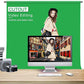 HIFFIN® Gray|White|Green|Blue Screen Backdrop 6x10 ft with Stand -6x9FT Photography Backdrop with 1PC 6.5FT T-Shape Backdrop Stands, 4PCs Spring Clamps, 1PCs Carry Bag