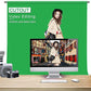 HIFFIN® 8x12 ft White|Green Screen, Photography Backdrop Background with 2 Clip, Chromakey Panel for Photo Backdrop Video Studio, Muslin Background Screen
