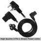 HIFFIN® 10 Meter 250 Volts 3 Pin Laptop Power Cable Cord Charger Adapter with Box Package - Black