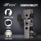 HIFFIN® Pro S1 Umbrella Bracket Heavy Duty Light Weight, Flash Light Stand 2 Umbrella Holder B Bracket Speedlite Holder (CNC Aluminium) in Black Color(2 Umbrella Hole)